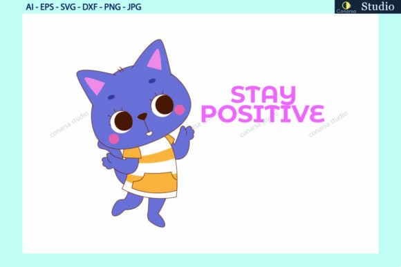 Cat Animals Stay Positive Quotes SVG Review