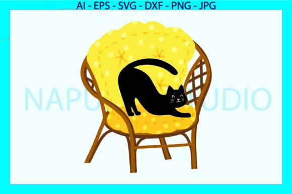 Cat Black and Chair Svg Review