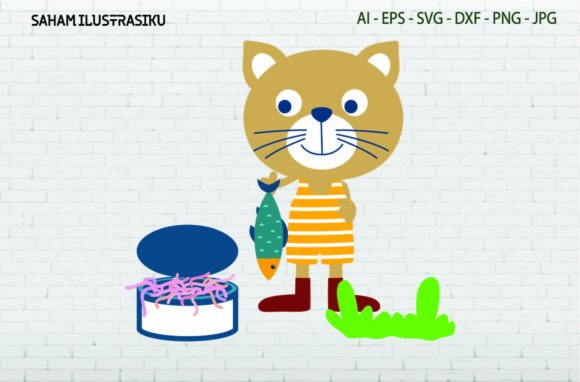 Cat Fiahing and Food Svg Review