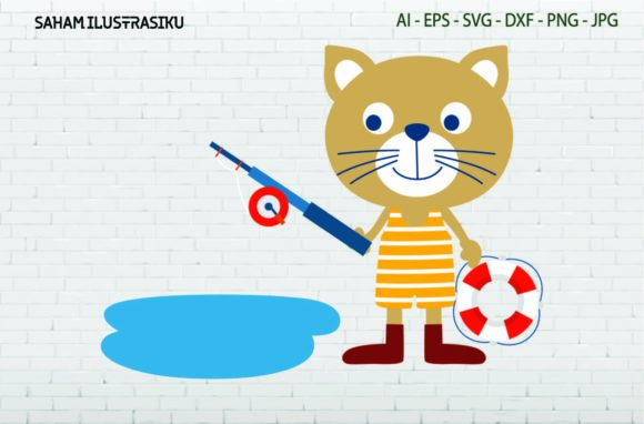 Cat Fiahing Fish Bond Svg Review
