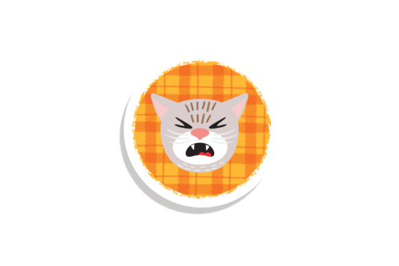 Cat Head Grey Stickers Svg Review