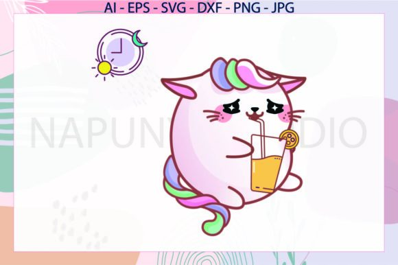Cat Orange Juice Unicorn Svg Review