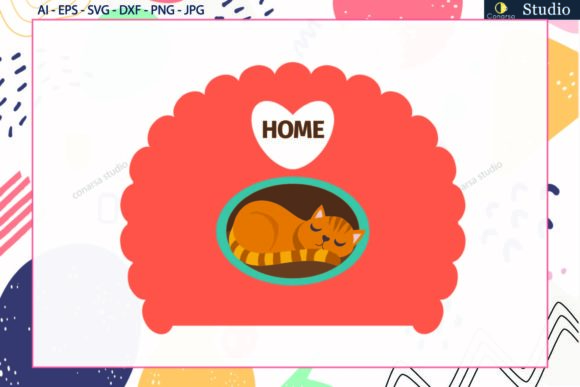 Cat Sleep at Home Svg Review