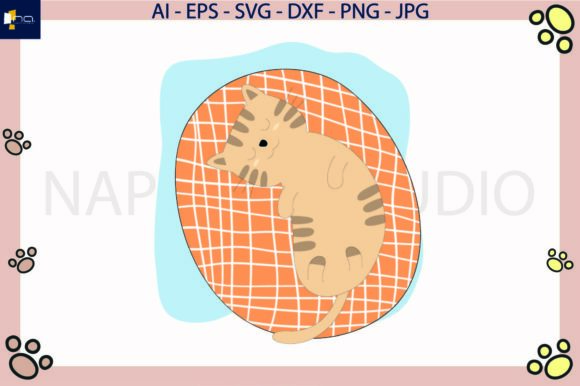 Cat Sleep Pillow Circle Svg Review