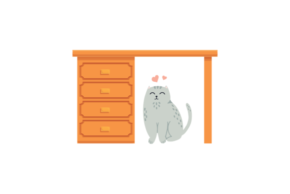 Cat Under the Desk Svg Review