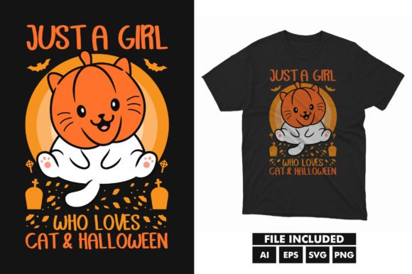Halloween Cat Pumpkins T-shirt Design Review