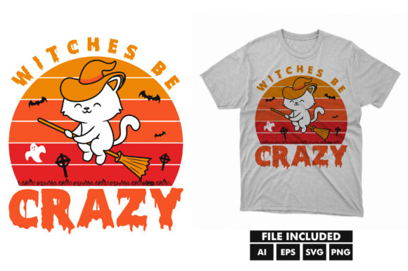 Halloween Cat Witch T-shirt SVG Design Review