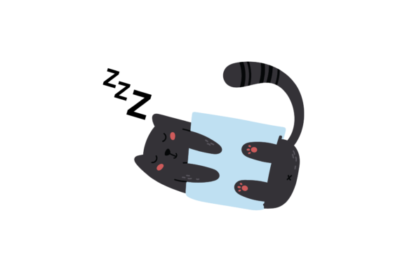 Sleeping Cat Wearing a Blanket Svg Review