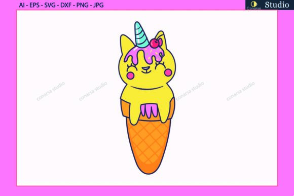 Unicorn Cat Ice Cream Kawaii Svg Review